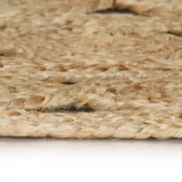 Käsitsi valmistatud ümmargune džuutvaip, naturaalne, 90 cm – 3