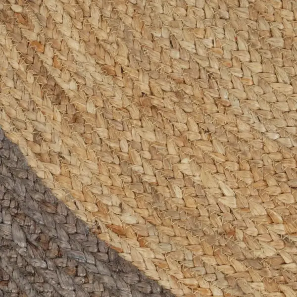Ümmargune käsitsi valmistatud džuutvaip halli äärega, 150 cm – 4