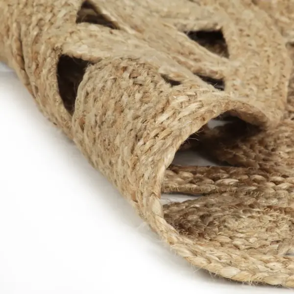 Käsitsi valmistatud ümmargune džuutvaip, naturaalne, 120 cm – 2