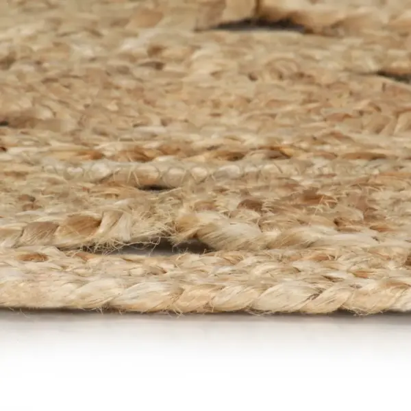 Käsitsi valmistatud ümmargune džuutvaip, naturaalne, 120 cm – 3