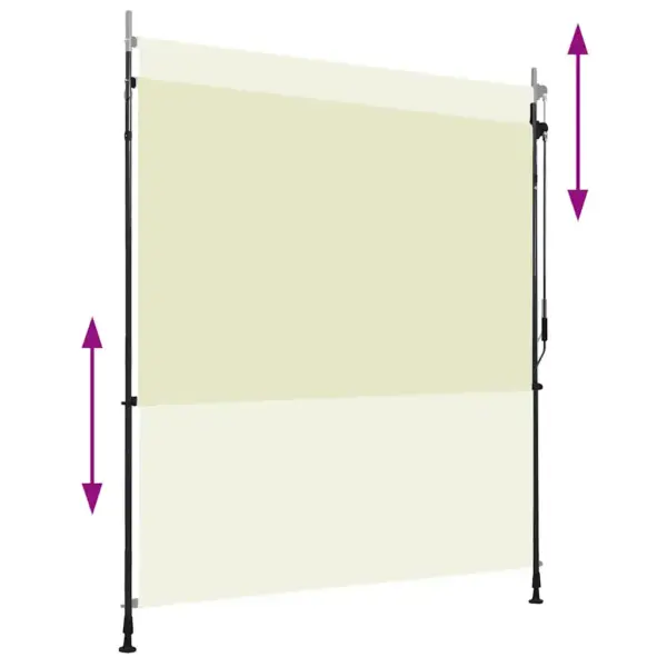Käsivändaga väliruloo rõdule ja terrassile, kreemjasvalge, 200 x 270 cm – 3