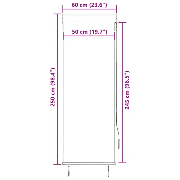 Käsivändaga väliruloo UV-kaitsega, sinine-valge triibuline, 60 x 250 cm – 9