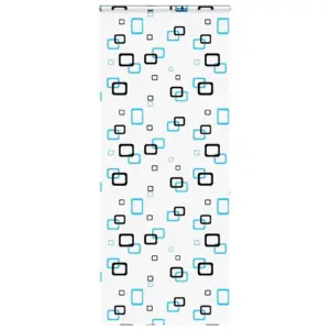 Duširuloo kassett-süsteemiga, PEVA, geomeetriline muster, keti juhtimisega, 100 x 240 cm, kanga laius 96 cm