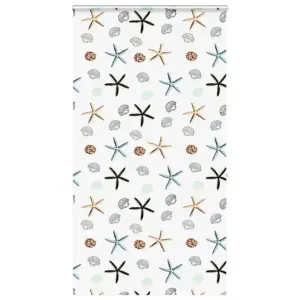 Kassetiga duširuloo PEVA, mereteemaline muster, 130 x 240 cm