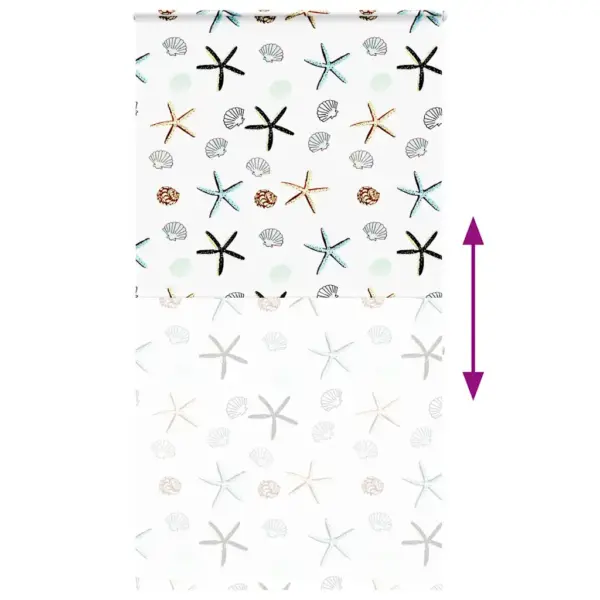 Kassetiga duširuloo PEVA, mereteemaline muster, 130 x 240 cm – 5