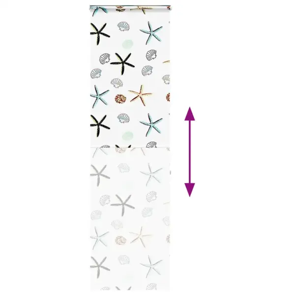 Kassetiga duširuloo, mereteemaline mitmevärviline muster, 80 x 240 cm – 5