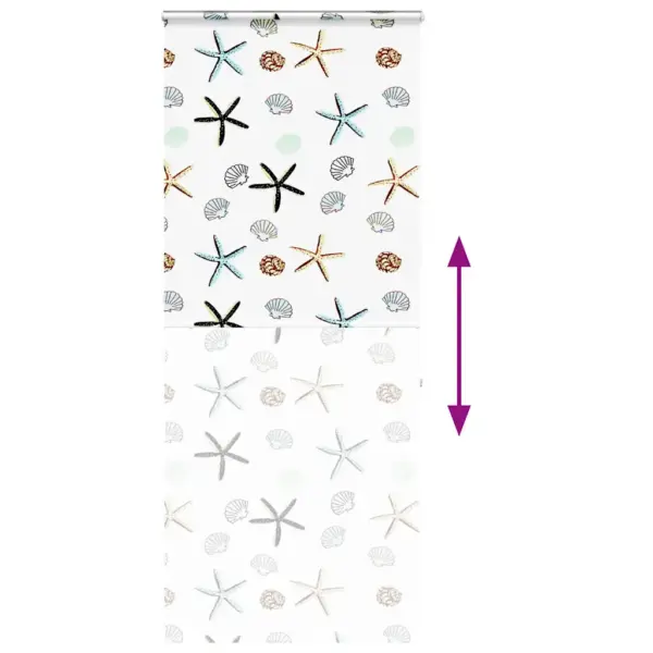 Veekindel kassetiga duširuloo mereteemalise mustriga, PEVA, 90 x 240 cm – 5