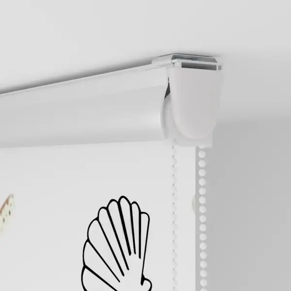 Veekindel kassetiga duširuloo mereteemalise mustriga, PEVA, 90 x 240 cm – 9