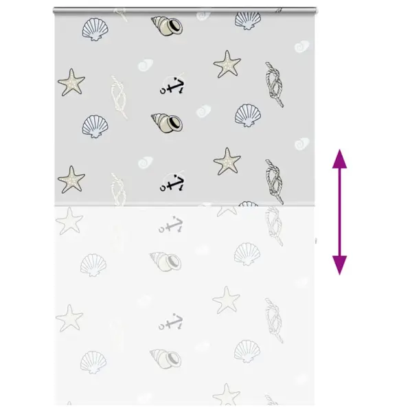 Kassetiga duširuloo meretähe mustriga, PEVA, 160 x 240 cm – 5