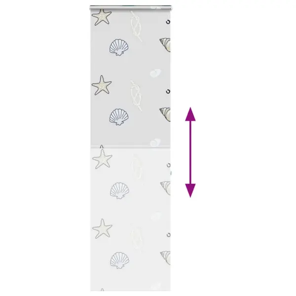 Kassetiga duširuloo meretähe mustriga, PEVA, 70 x 240 cm – 5