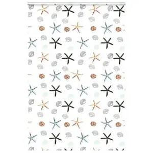 Duširuloo kassetiga, mereteemaline muster, PEVA, 150 x 240 cm