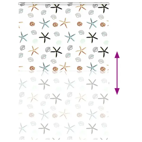 Duširuloo kassetiga, mereteemaline muster, PEVA, 150 x 240 cm – 5