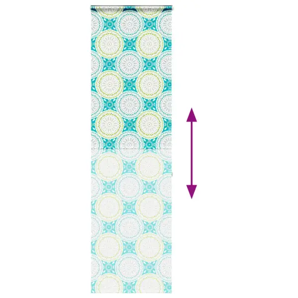 Kassetiga duširuloo ornamentmustriga, mitmevärviline, 60 x 240 cm, PEVA – 5