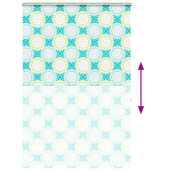 Kassetiga duširuloo ornamentmustriga, PEVA, mitmevärviline, 150 x 240 cm – 5