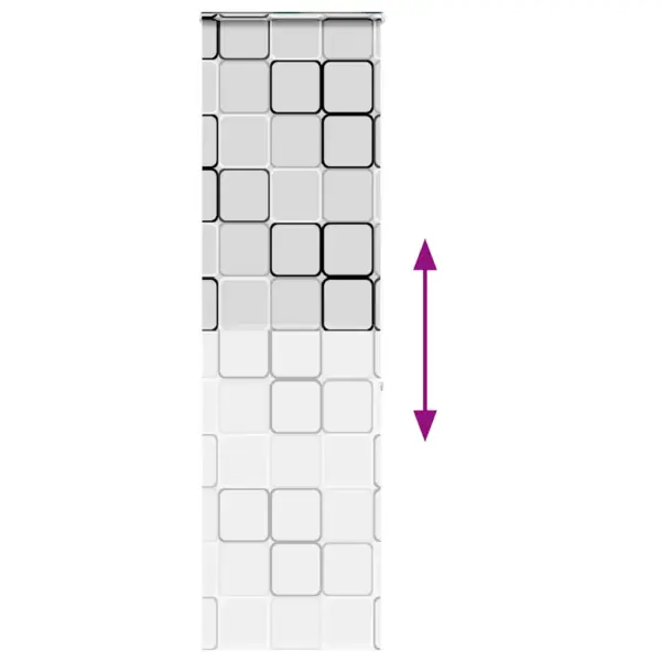 Kassetiga duširuloo ruudumustriga, PEVA, alumiiniumsiiniga, 80 x 240 cm – 5