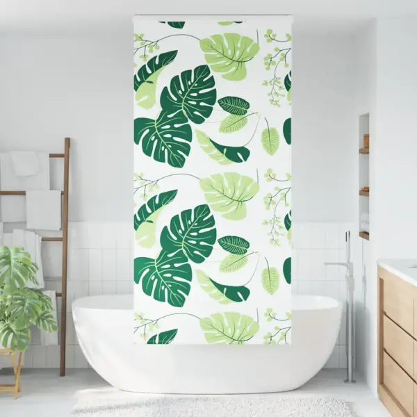 Kassetiga duširuloo rohelise lehemustriga, PEVA, 100 x 240 cm – 2