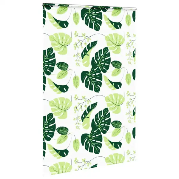 Kassetiga duširuloo roheliste lehtede mustriga, PEVA, 150 x 240 cm – 3
