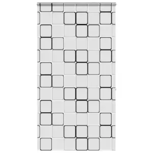 Kassetiga duširuloo, mitmevärviline ruuduline PEVA, 120 x 240 cm, kanga laius 116 cm