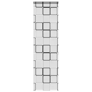 Kassetiga duširuloo ruudumustriga, PEVA, 70 x 240 cm