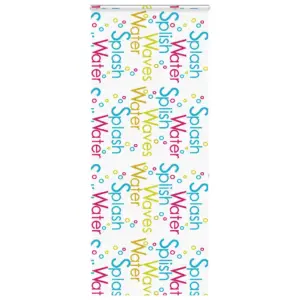 Kassetiga duširuloo Splash mustriga, PEVA, mitmevärviline, 90 x 240 cm