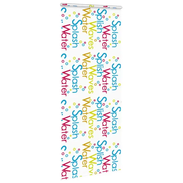 Kassetiga duširuloo Splash mustriga, PEVA, mitmevärviline, 90 x 240 cm – 3