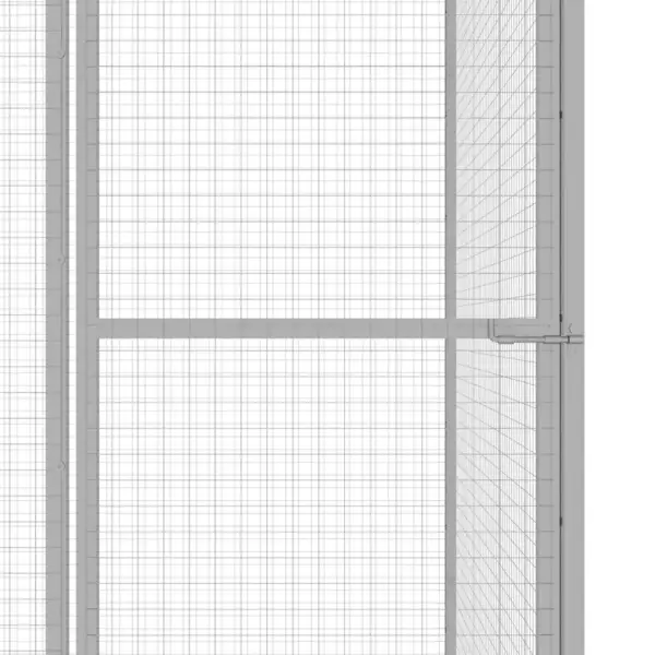 Õuekasside puur tsingitud terasest, hõbedane, 6 x 1,5 x 1,5 m – 4
