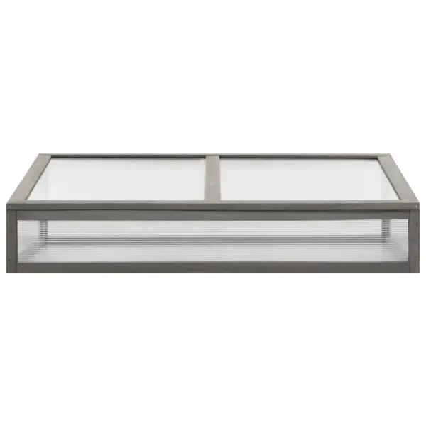 Hall kasvuhoonega taimelava, tugevast nulupuidust, 110 x 54 x 120 cm – 9