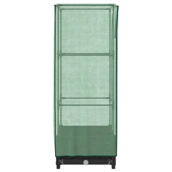 Kasvuhoonekattega kõrgendatud taimekast, rotangiimitatsioon, must, 40 x 40 x 123 cm – 5