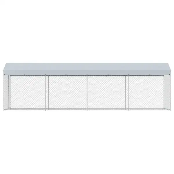 Katusega koeraaed tsingitud terasest, 760 x 192 x 225 cm – 3