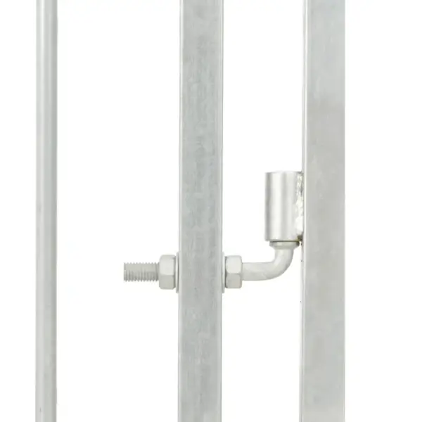 Katusega koeraaedik tsingitud terasest, hõbedane, 300 x 300 x 200 cm – 3