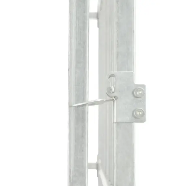 Katusega koeraaedik tsingitud terasest, hõbedane, 300 x 300 x 200 cm – 4