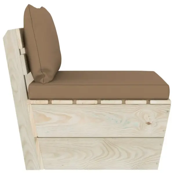 Kaubaalustest keskmine aiadiivani moodul istmepatjadega, immutatud kuusepuit, pruunikashall, 60 x 60 x 65 cm – 4