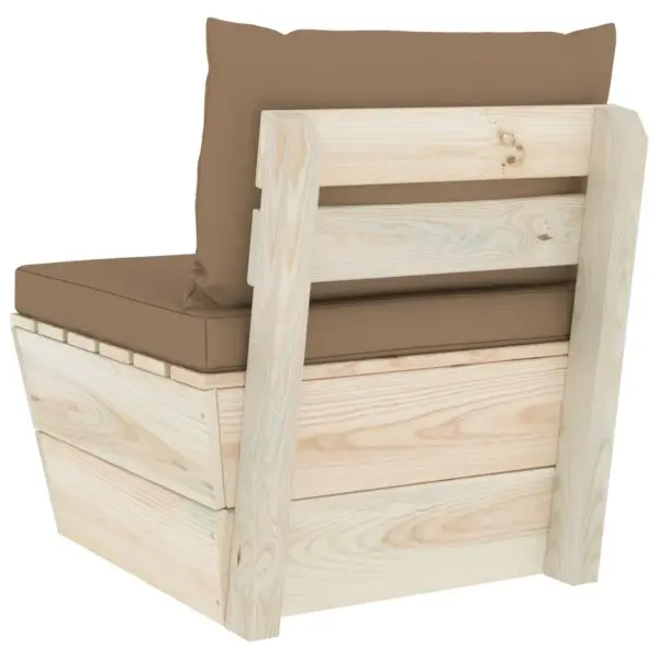 Kaubaalustest keskmine aiadiivani moodul istmepatjadega, immutatud kuusepuit, pruunikashall, 60 x 60 x 65 cm – 5