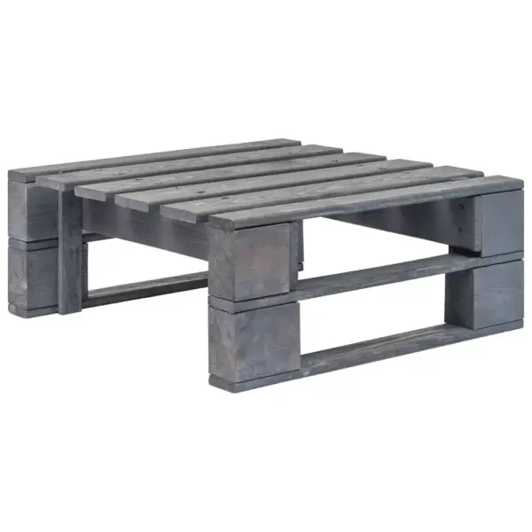 Kaubaalustest jalapink hallimmutatud männipuidust musta padjaga 60 x 60 x 25 cm – 2