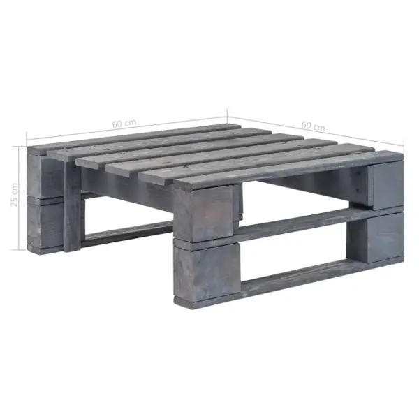Kaubaalustest jalapink hallimmutatud männipuidust musta padjaga 60 x 60 x 25 cm – 7