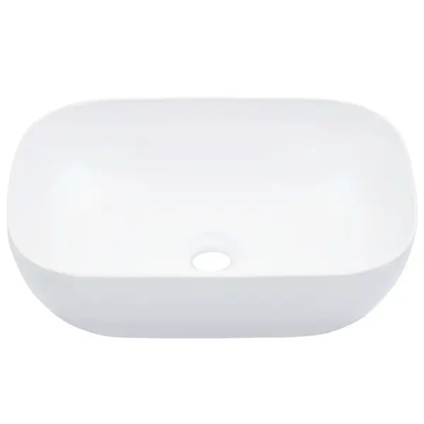 Keraamiline kappi pealne valamu, ristkülikukujuline, valge, 45,5 x 32 x 13 cm – 2