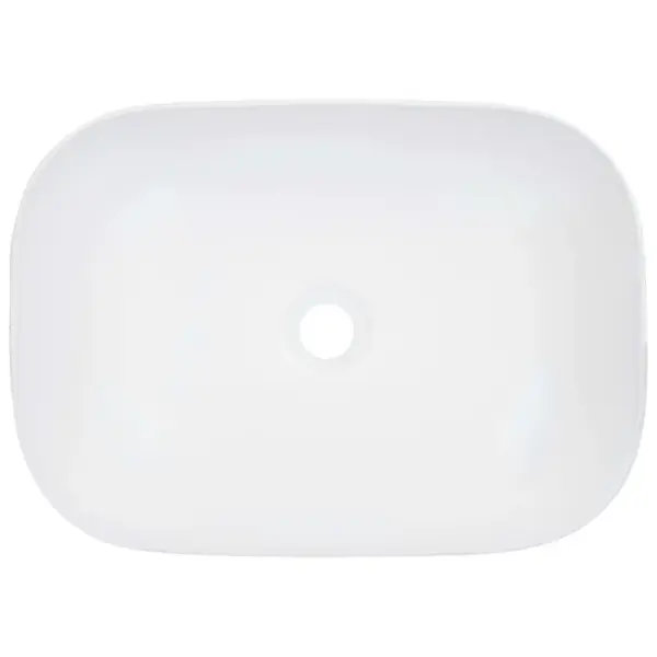 Keraamiline kappi pealne valamu, ristkülikukujuline, valge, 45,5 x 32 x 13 cm – 4