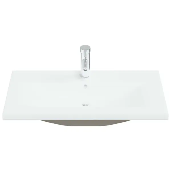 Keraamiline sisseehitatud vannitoavalamu kraaniga, valge, 81 x 39 x 18 cm – 3