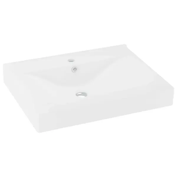 Matt valge keraamiline valamu kraaniavaga, 60 x 46 cm – 2