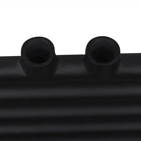 Keskkütte vannitoa rätikukuivati-radiaator, sirge must teras, 500 x 764 mm – 7