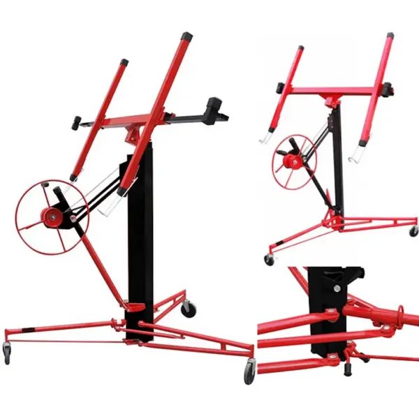 Kipsplaadi tõstuk ratastel, terasest, 140–335 cm, 68 kg, kokkupandav – 5