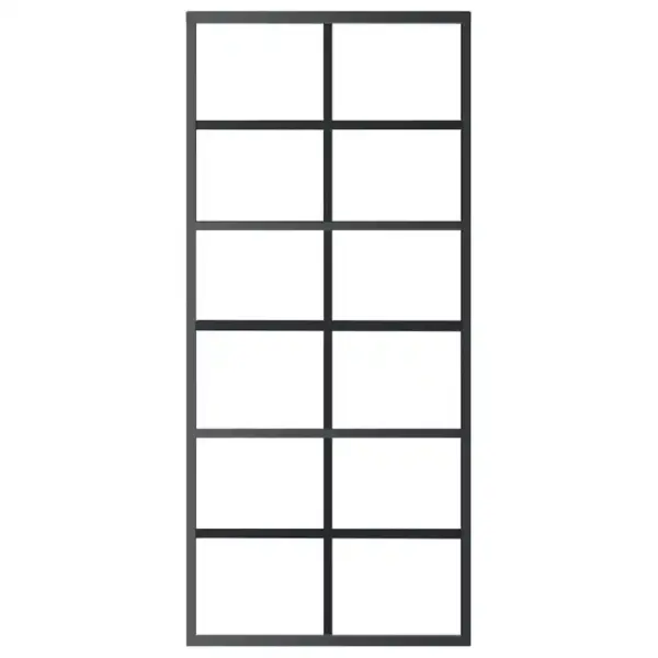 Klaasist liuguks alumiiniumraamiga ja riistvarakomplektiga, läbipaistev ESG klaas, must, 90 x 205 cm, 200 cm liugsiinid – 4