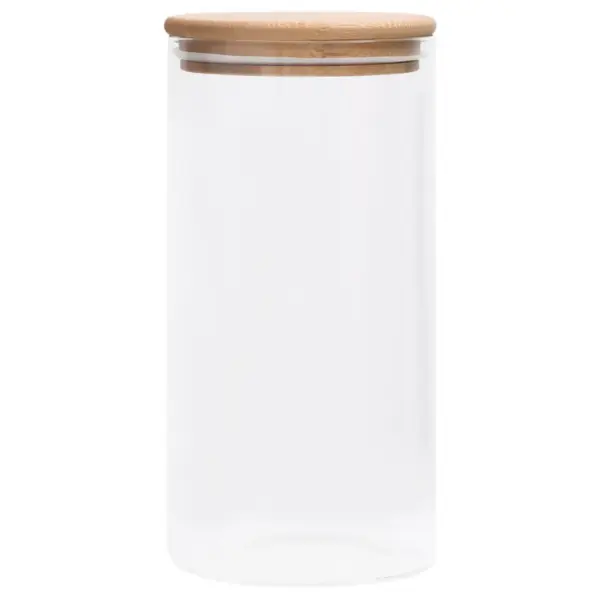 Klaasist säilituspurgid bambuskaanega, 4 tk, 1200 ml, läbipaistev – 3