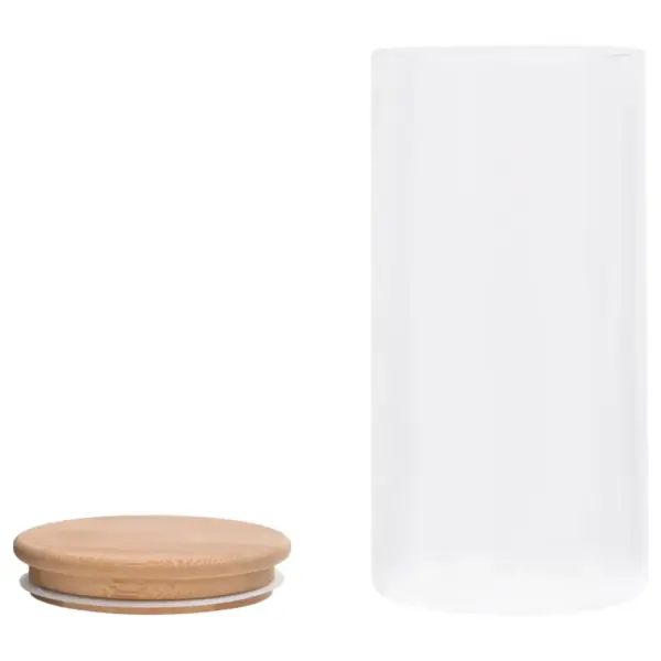 Klaasist säilituspurgid bambuskaanega, 4 tk, 1200 ml, läbipaistev – 4