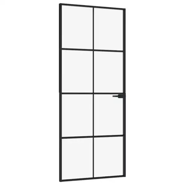 Karastatud klaasist siseuks musta alumiiniumraamiga, 83 x 201,5 cm – 2