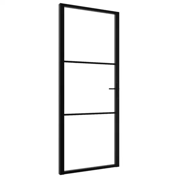 Klaasist siseuks musta alumiiniumraamiga, 83 x 201,5 cm – 2