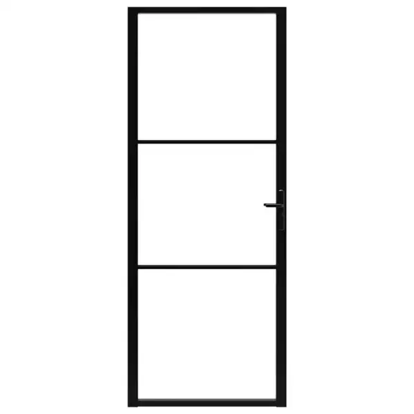 Klaasist siseuks musta alumiiniumraamiga, 83 x 201,5 cm – 3