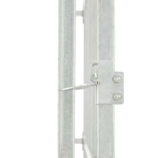 Hõbedane tsingitud terasest koeraaed lukustatava väravaga, 150 x 150 x 185 cm – 4