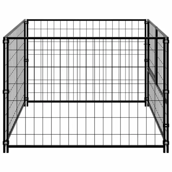 Koeraaedik turvalukuga, must teras, 100 x 100 x 70 cm – 5