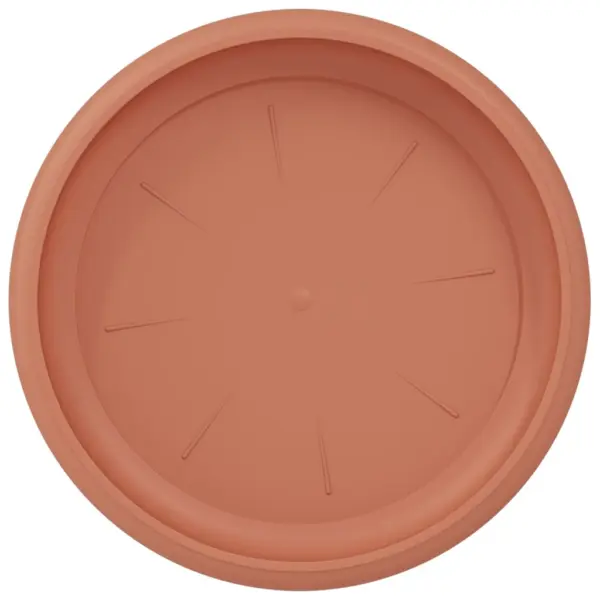 Ümmargune lilletaldrikute komplekt, kohviroosa plastik, 24 tk, Ø 14 x 2 cm - 7